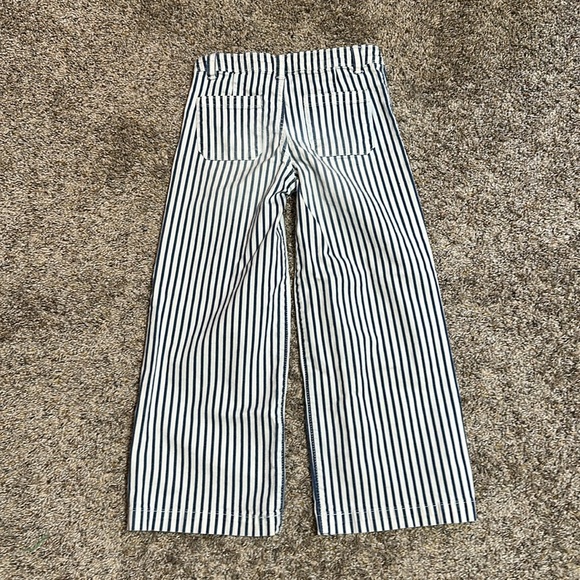 GYMBOREE Blue and White Stipe Wide Leg Pants Size 7 - Picture 3 of 3